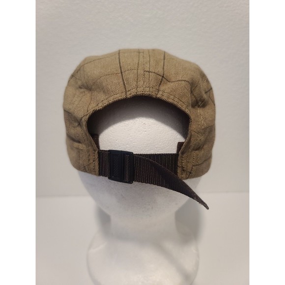 Supreme Plaid Tartan Camp Cap - Brown Box Logo 5 Panel Hat Vintage Made in USA - Picture 7 of 10